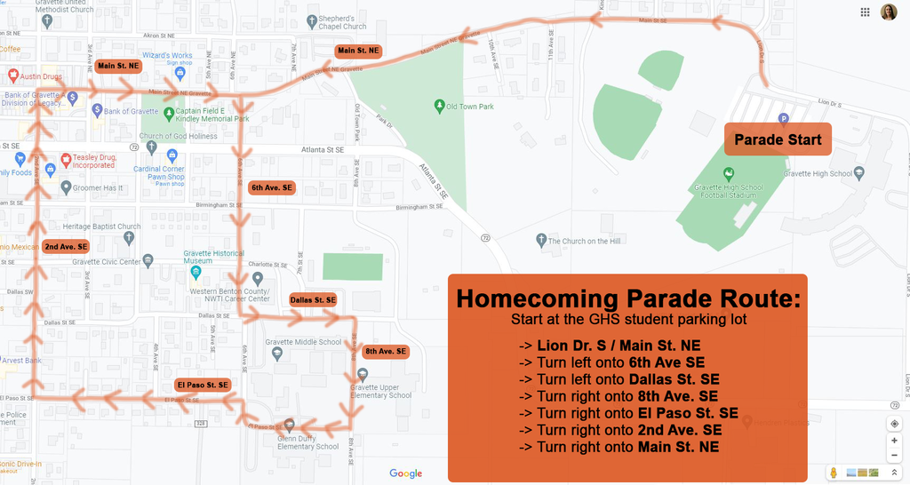 homecoming-parade-route